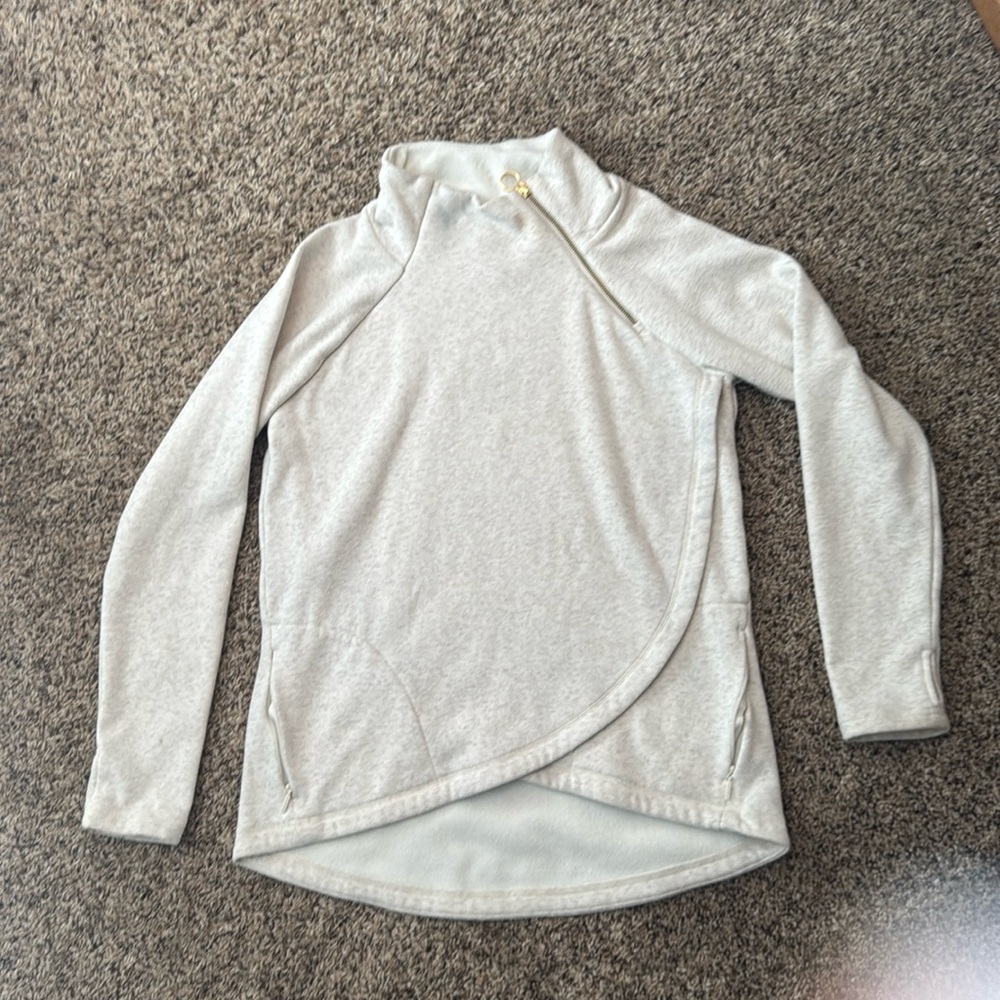 Athleta zip up fleece sweatshirt/wrap